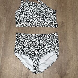 KIAVA Black and White Leopard Bikini